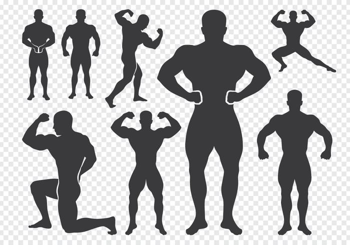 700x490 Bodybuilder Vector Silhouette