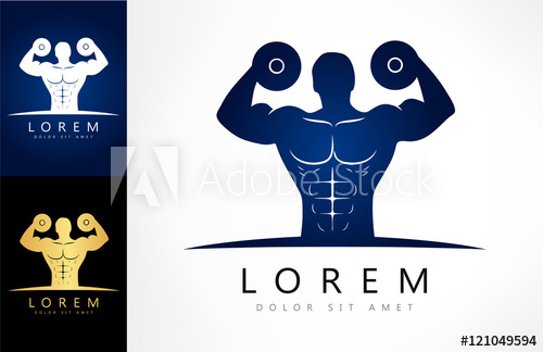 500x324 Bodybuilder Vector Logo