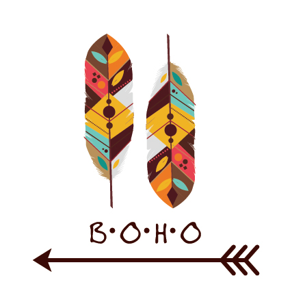 427x444 Boho Style Background Vector Illustration 03