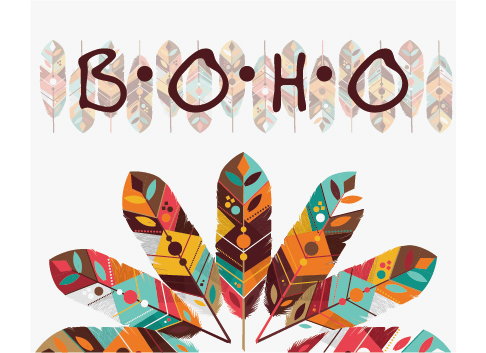486x353 Boho Style Background Vector Illustration 06 Free Download
