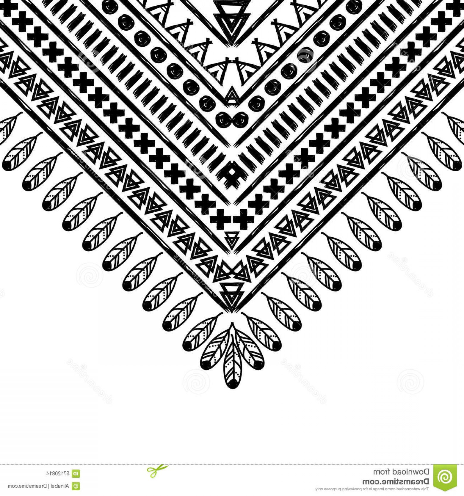 1560x1668 Stock Illustration Vector Black White Pattern Hand Drawn Style