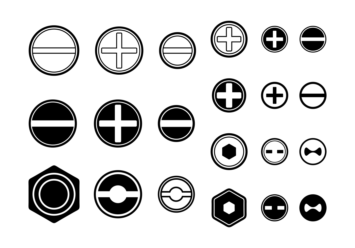 1400x980 Screw Free Vector Art