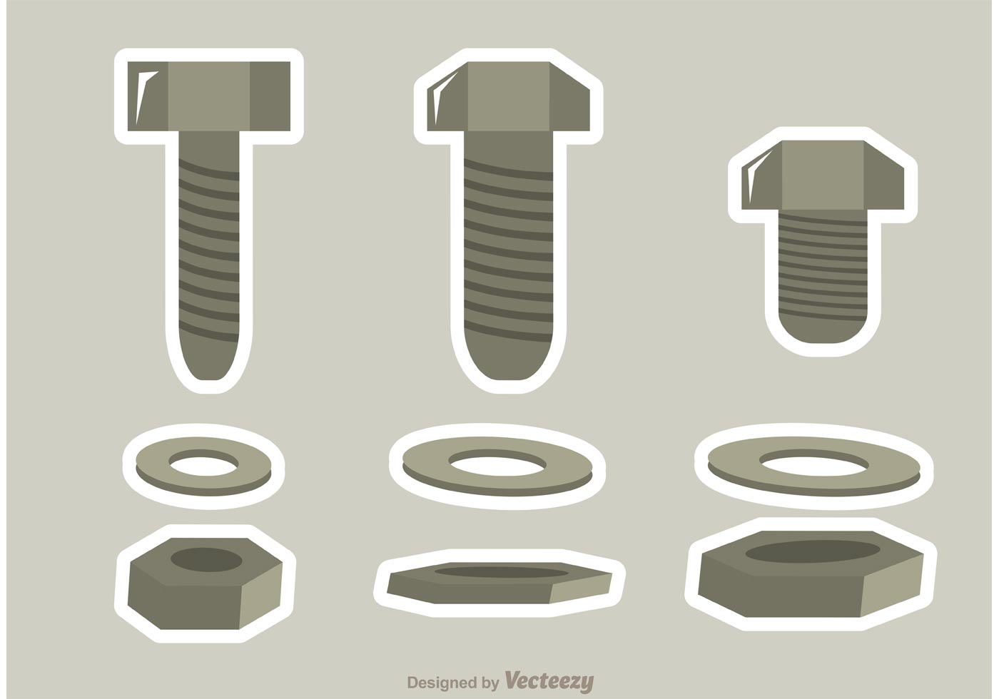 1400x980 Nut Bolt Free Vector Art