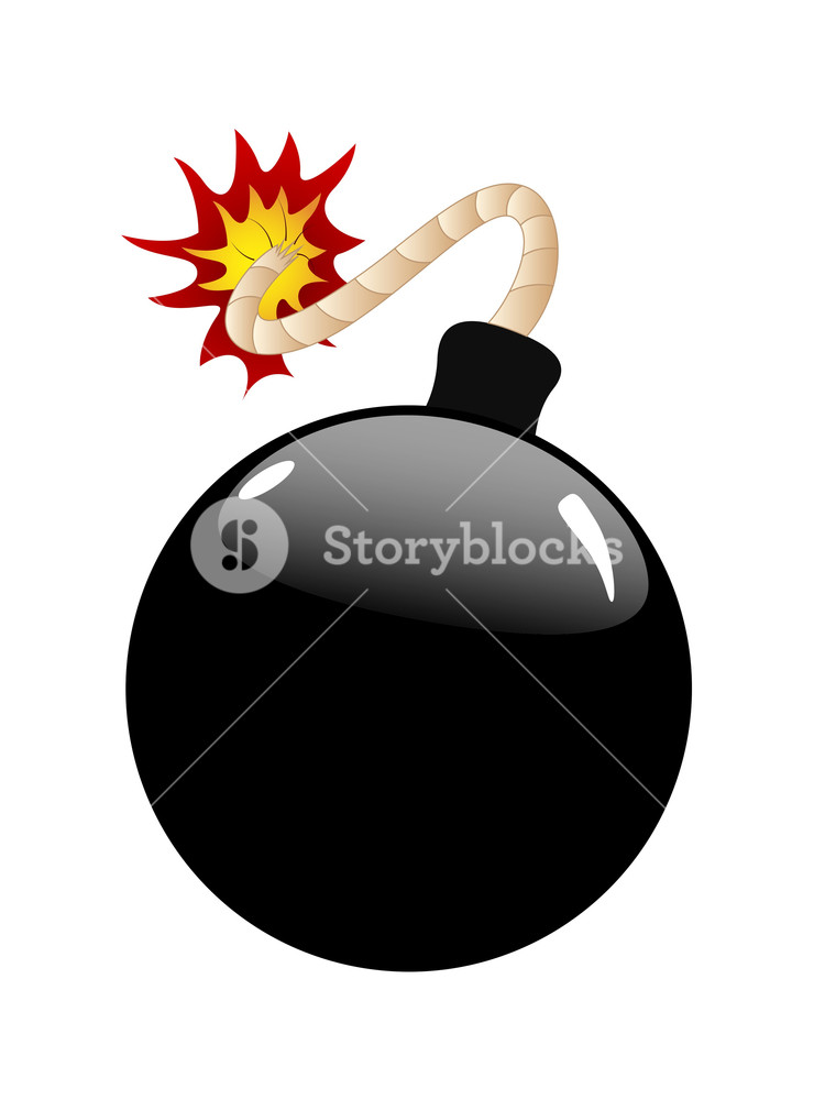740x1000 Cartoon Bomb Vector Royalty Free Stock Image