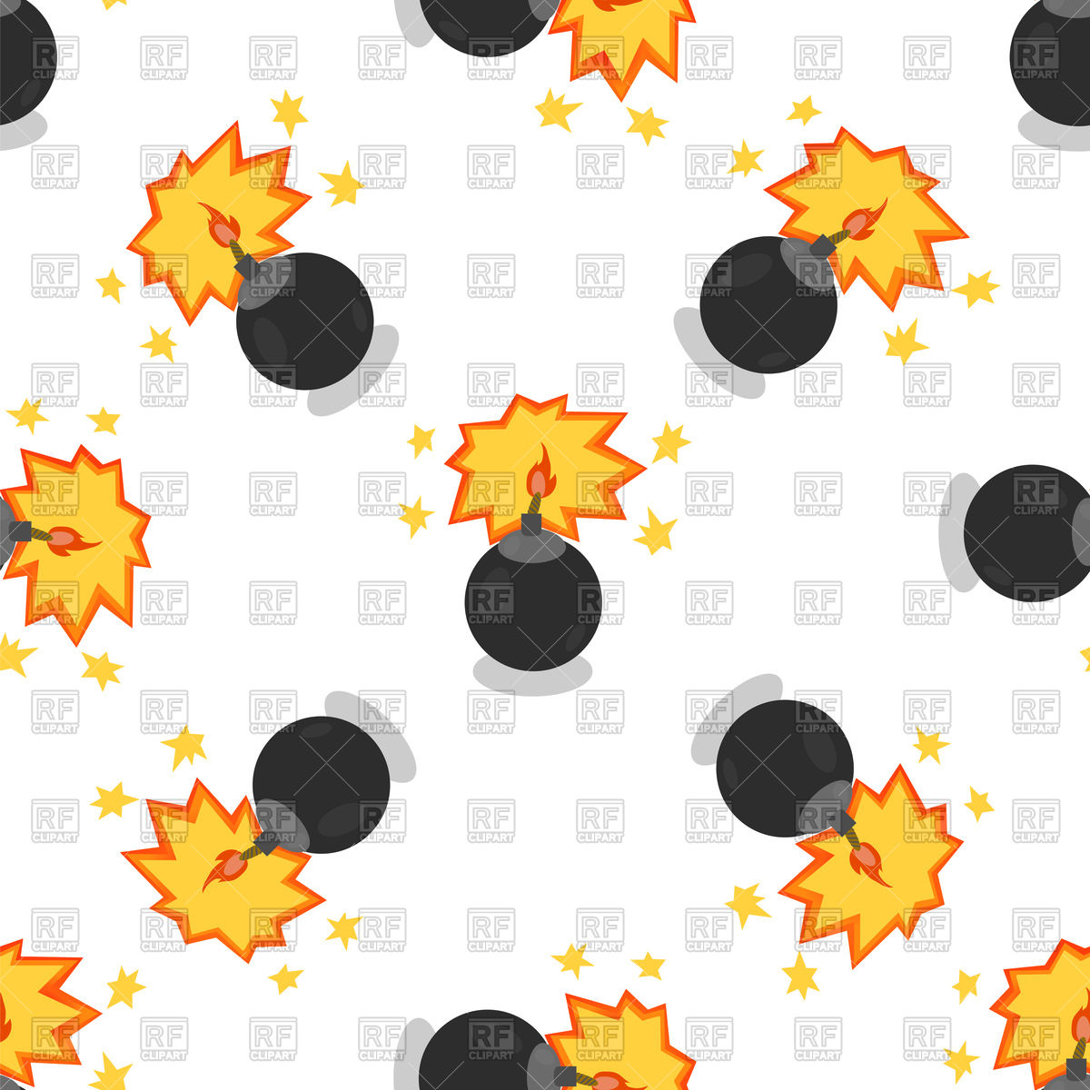 1200x1200 Seamless Bomb Background Vector Image Vector Artwork Of