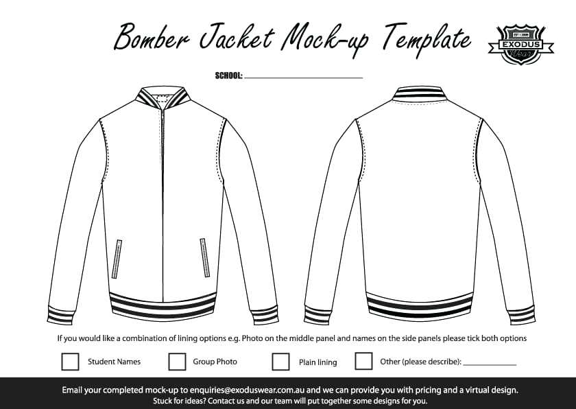 Bomber Jacket Drawing Sketch Coloring Page