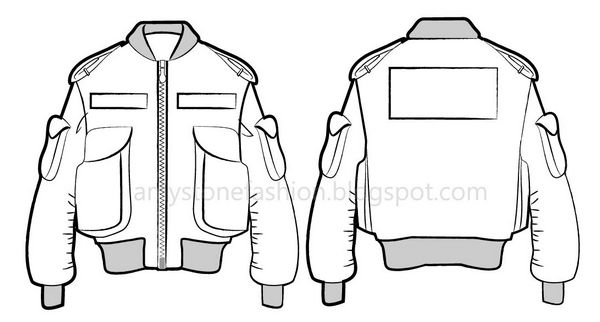 600x322 Amy Stone Fashion Flat Sketches Bomber Jacket Flat Drawing 0114