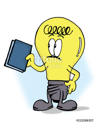 387x500 Bombillo Animado Con Carpeta Stock Image And Royalty Free Vector