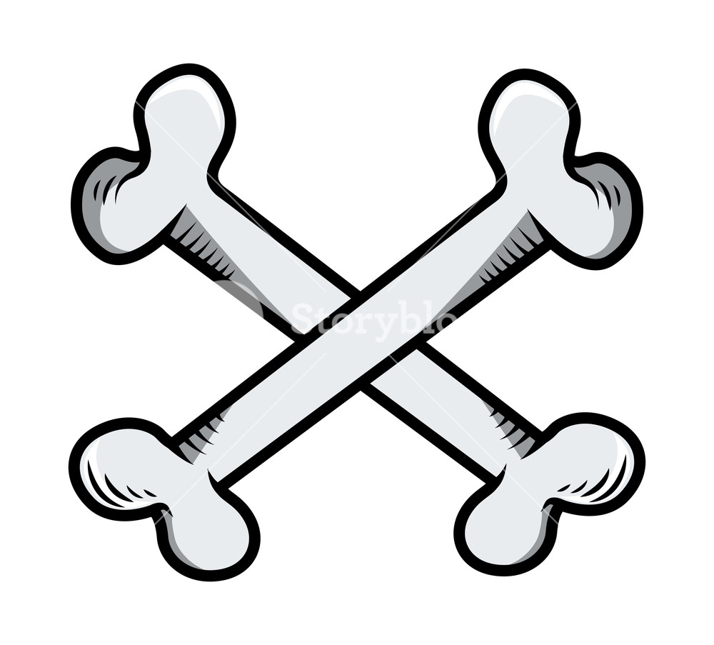 1000x903 Crossed Bones Vector Illustration Royalty Free Stock Image