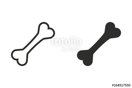 500x334 Dog Bone Vector Icon. Stock Image And Royalty Free Vector Files