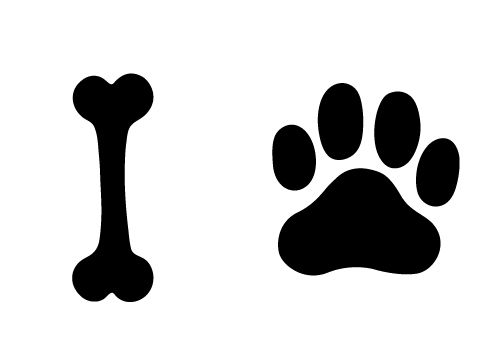 500x350 Try This Free Dog Bone And Paw Vector For Your Designs. Pawing Is