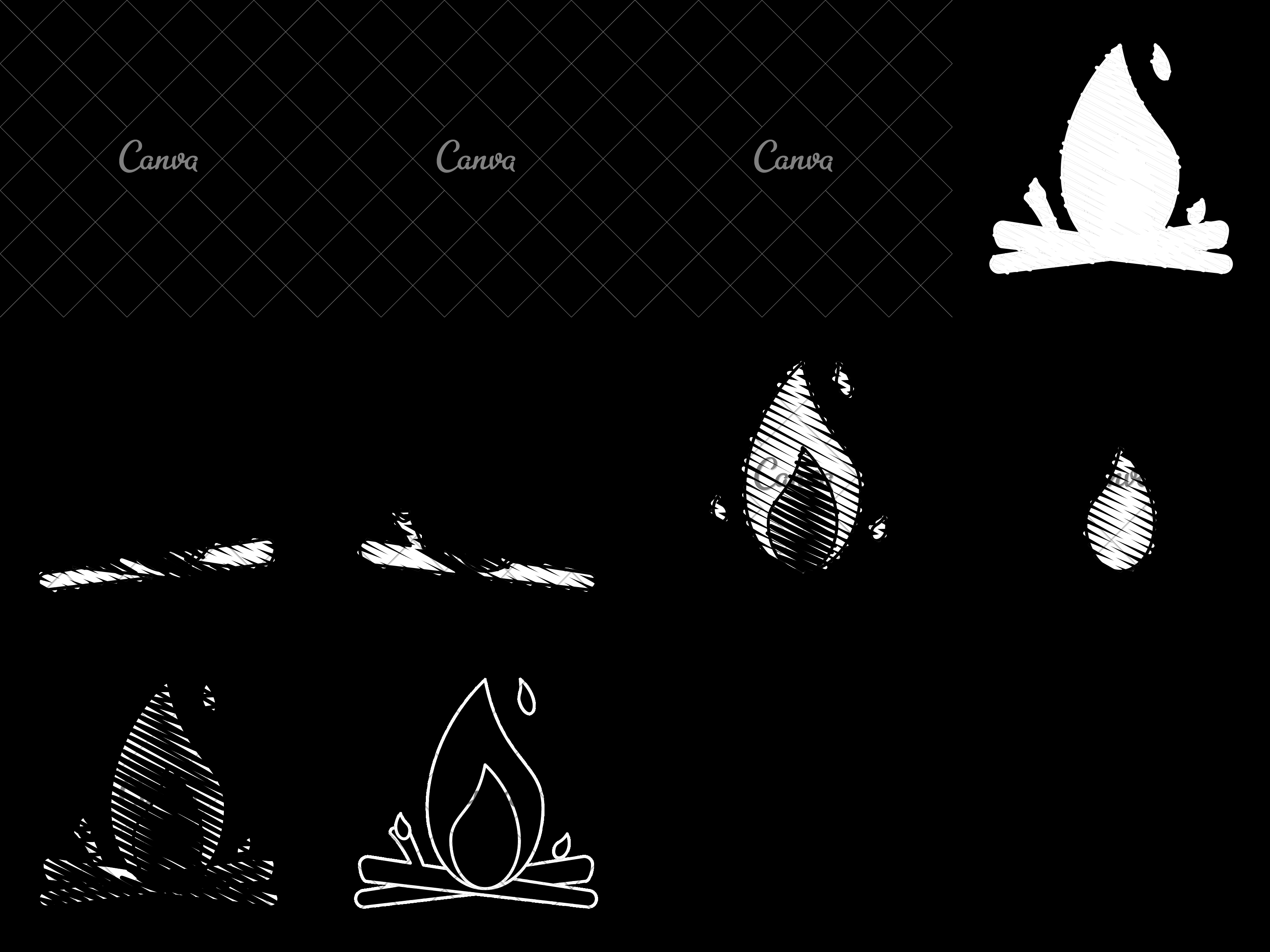 3200x2400 Bonfire Vector Illustration