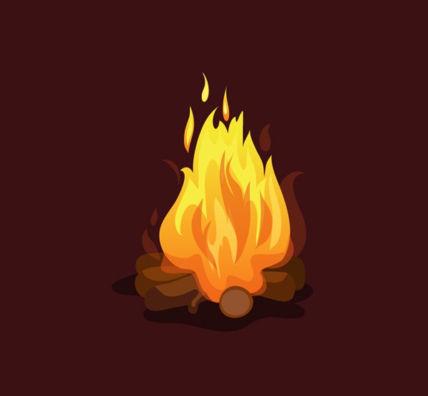 600x555 Cartoon Bonfire Design Vector Graphics My Free Photoshop World