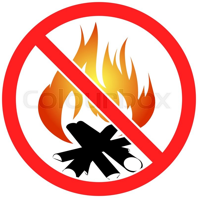 800x800 Prohibition Sign Icon No Bonfire Vector Illustration With Fulcolor