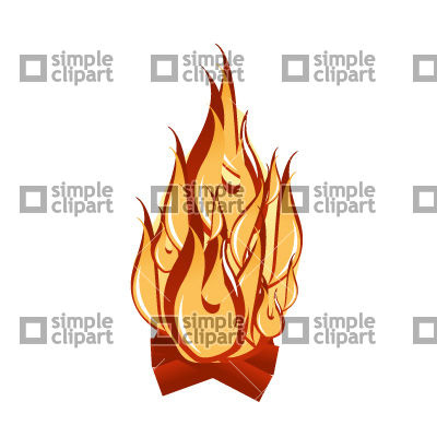 400x400 Vector Bonfire Vector Image