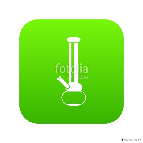 500x500 Bong For Smoking Marijuana Icon Digital Green For Any Design