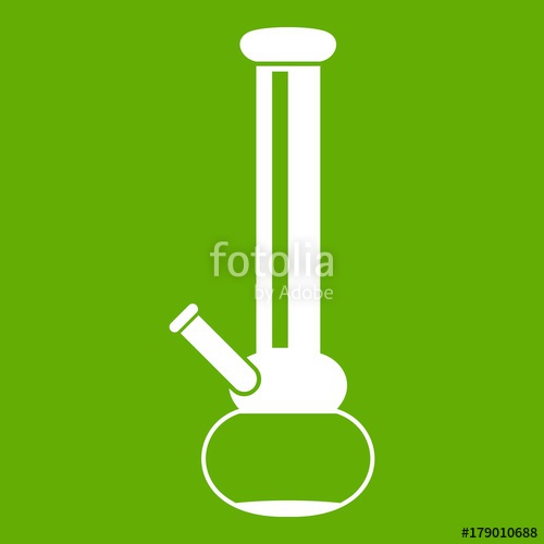 500x500 Bong For Smoking Marijuana Icon Green Stock Image And Royalty