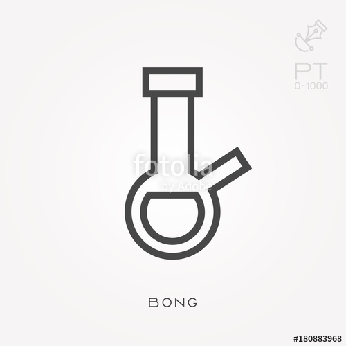 500x500 Line Icon Bong Stock Image And Royalty Free Vector Files On