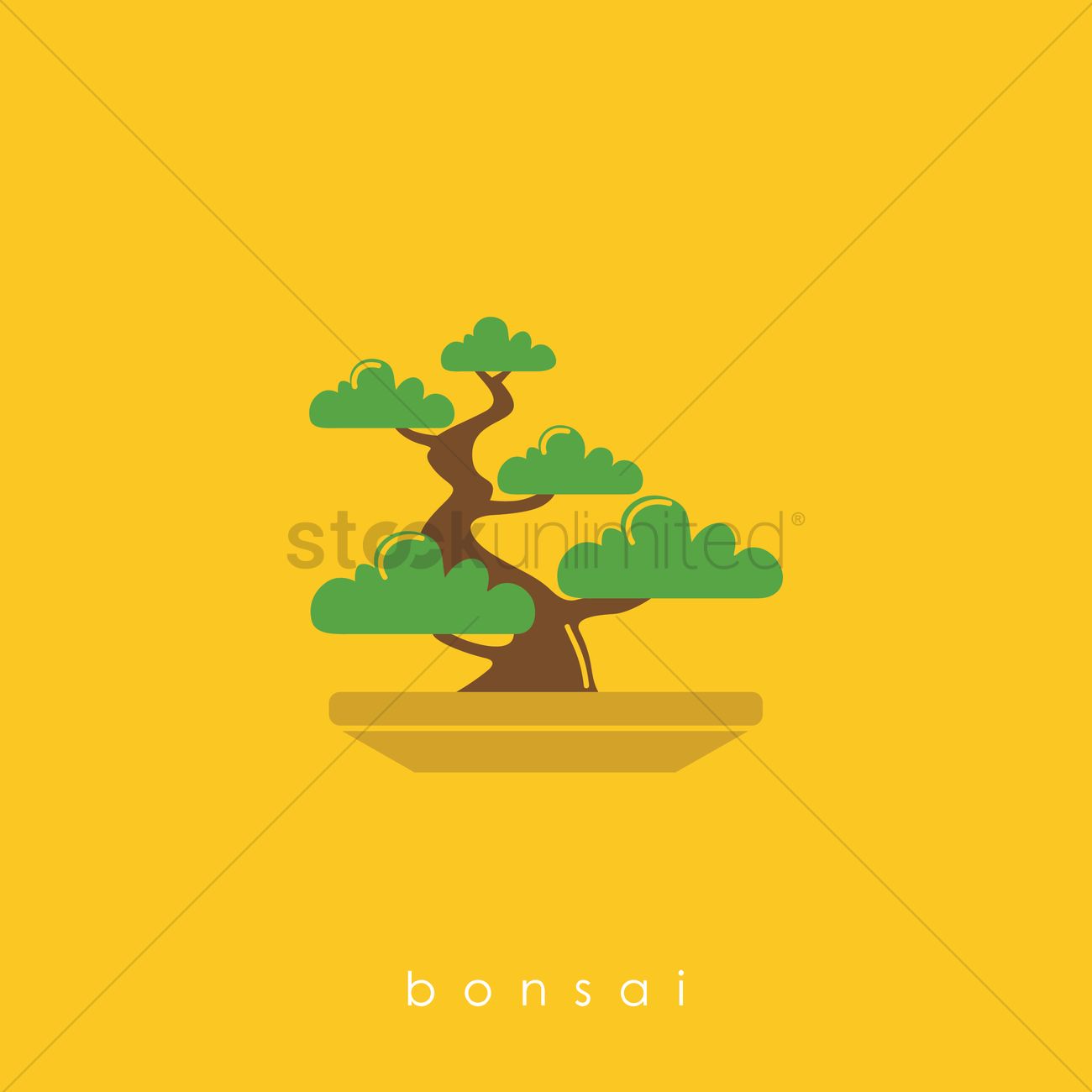 1300x1300 Bonsai Vector Image