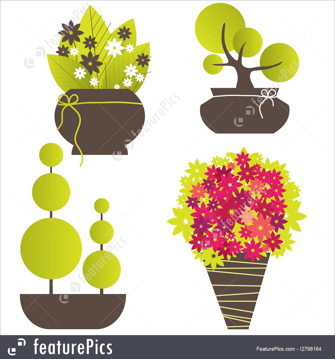 1300x1392 Plants Bonsai. Vector