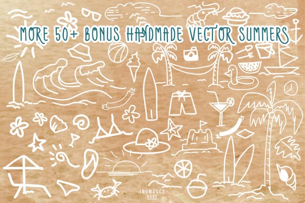 607x405 Font Summers Typeface + Bonus Vector Free Download Typeface