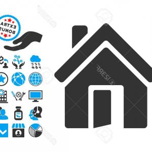 300x300 Open House Door Flat Icon With Bonus Vector Sohadacouri