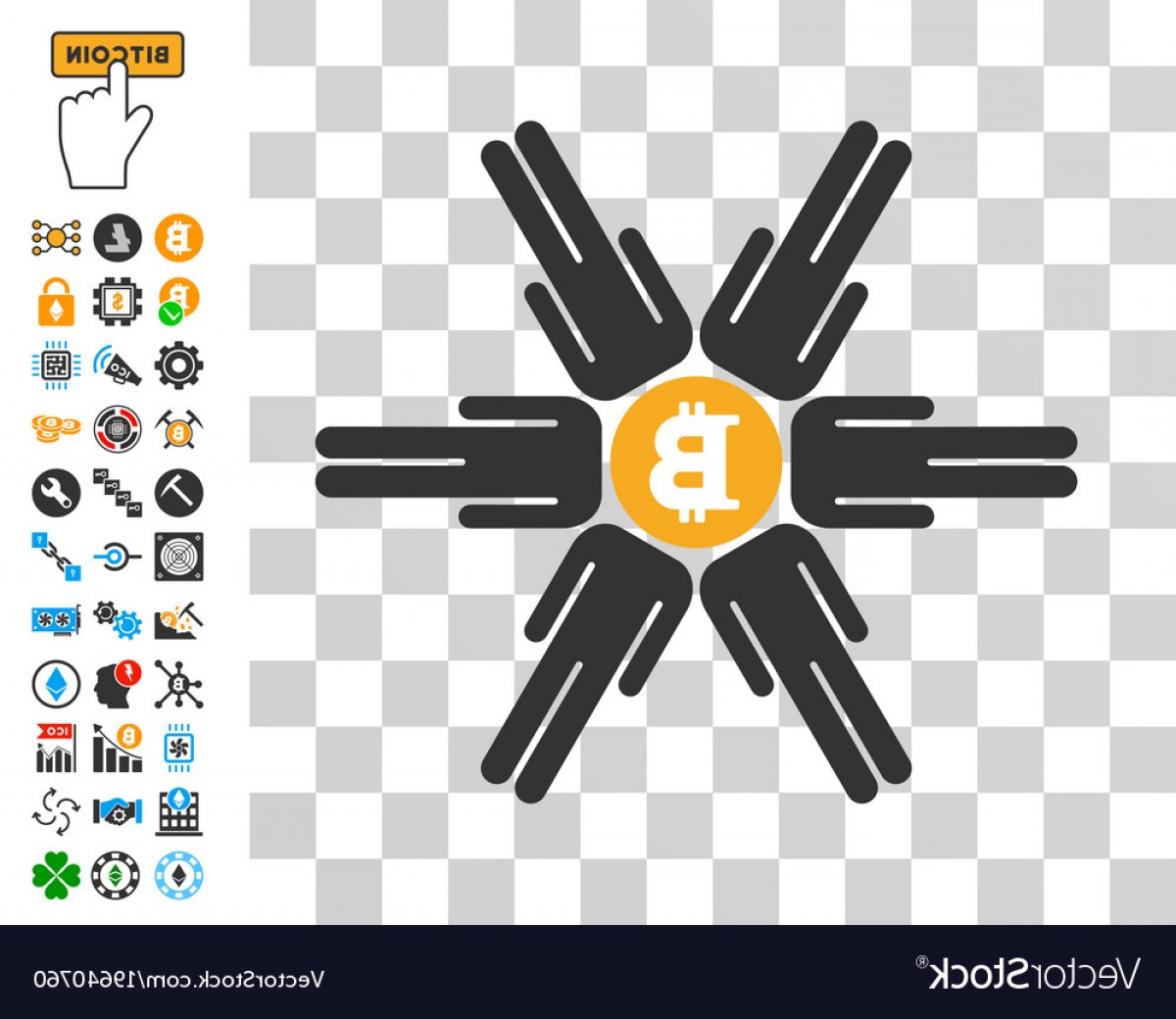 1200x1040 Bitcoin Pool Community Icon With Bonus Vector Shopatcloth