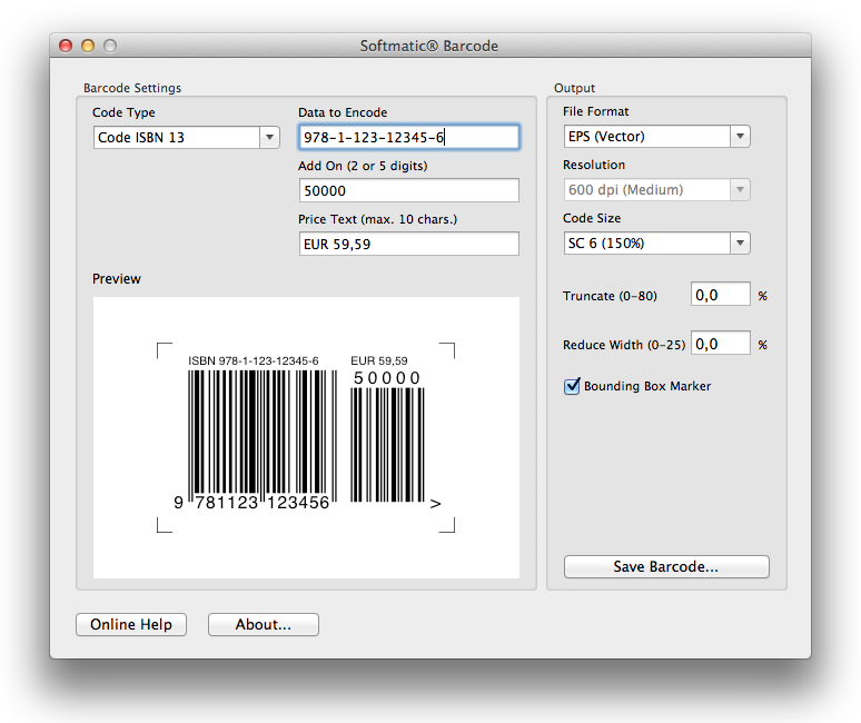 774x650 Mac Barcode Generator