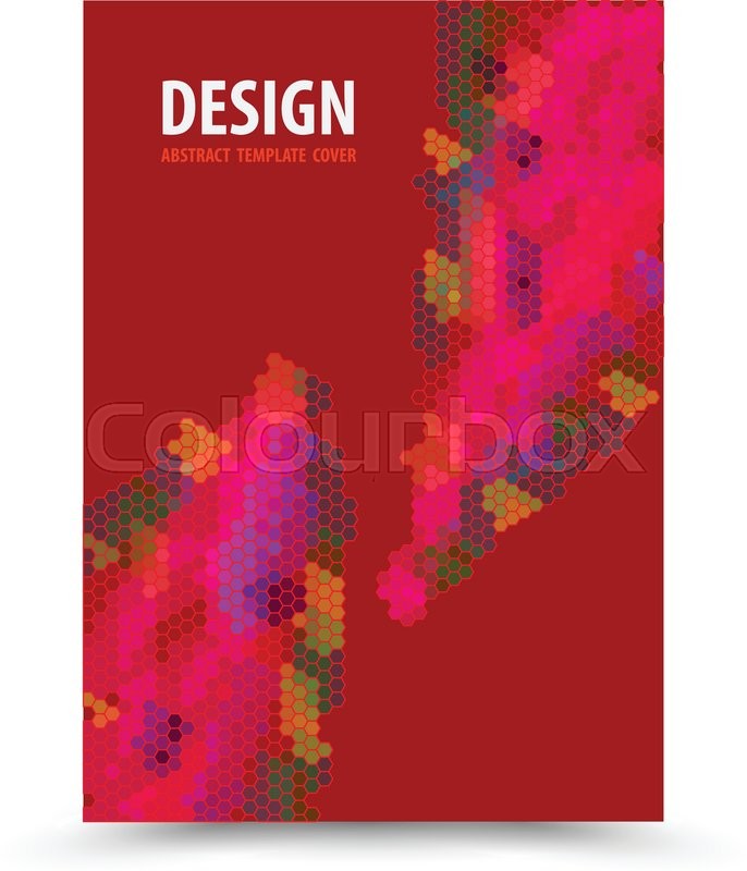 686x800 Book Cover Template Red Background Design. Vector Illustration