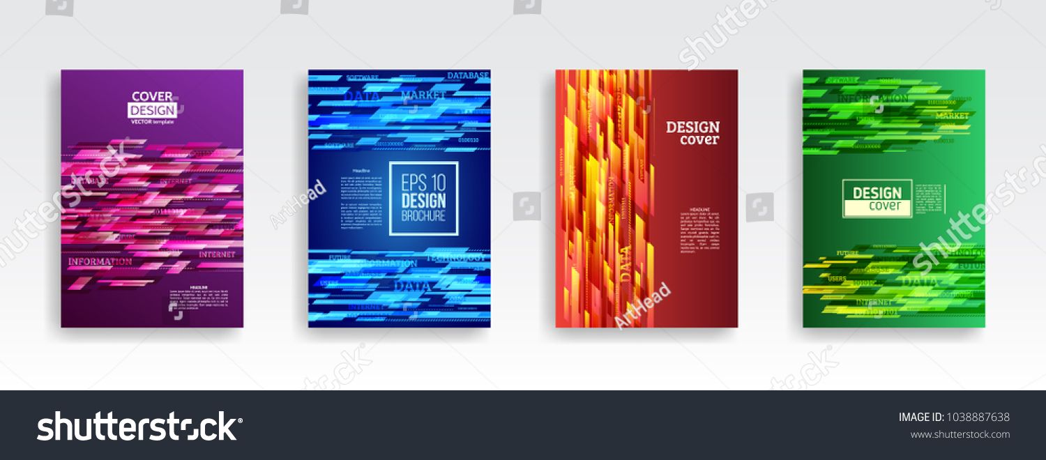 1500x660 Technology Line Brochure Book Cover Template Layout. Abstract