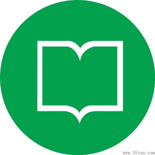500x500 Book Icon Vector Green Background Free Vector In Adobe Illustrator