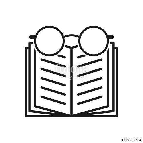500x500 Book Icon Vector Illustration. Glasses Icon Stock Image And