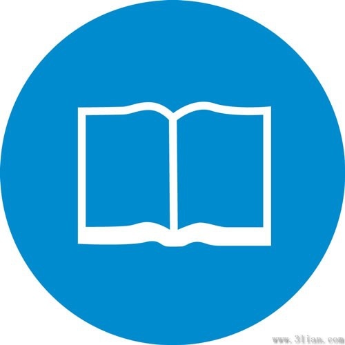 500x500 Book Icon Blue Background Vector Free Vector In Adobe Illustrator