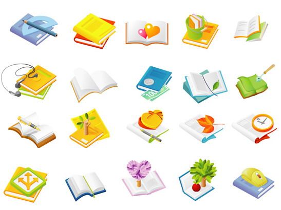 547x409 Cute Cartoon Vector Book Icon Download Props, Objects, Items