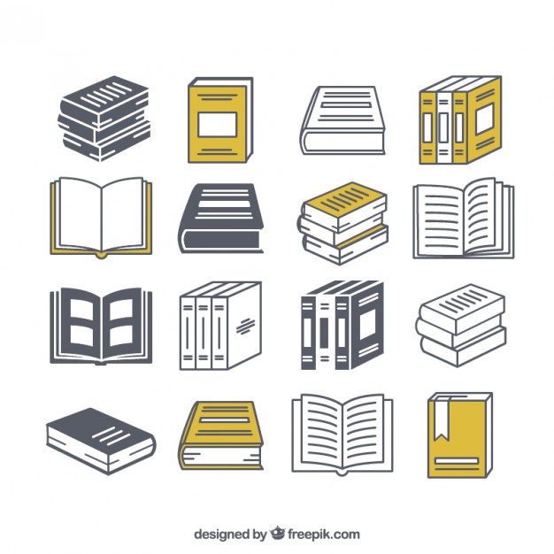626x626 Variety Of Book Icons Vector Free Download