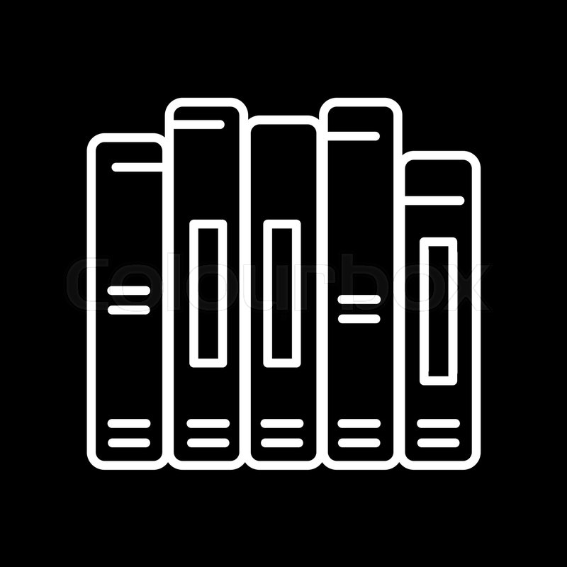 800x800 Book Spine Vector Icon. Outline Design. Eps 10 Stock Vector