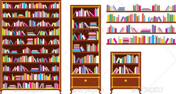 590x314 Set Of Bookcases And Shelves