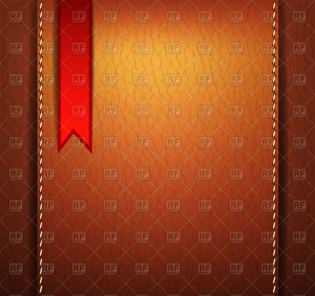 1200x1127 Leather Background With Red Bookmark Vector Image Vector Artwork