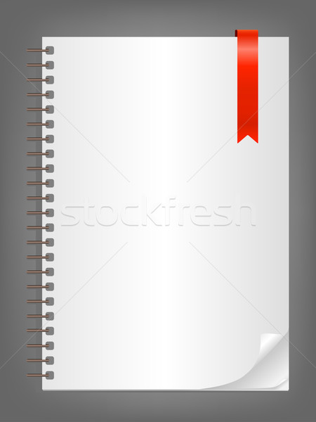 450x600 Notebook With Bookmark Vector Illustration Artspace ( 6494901