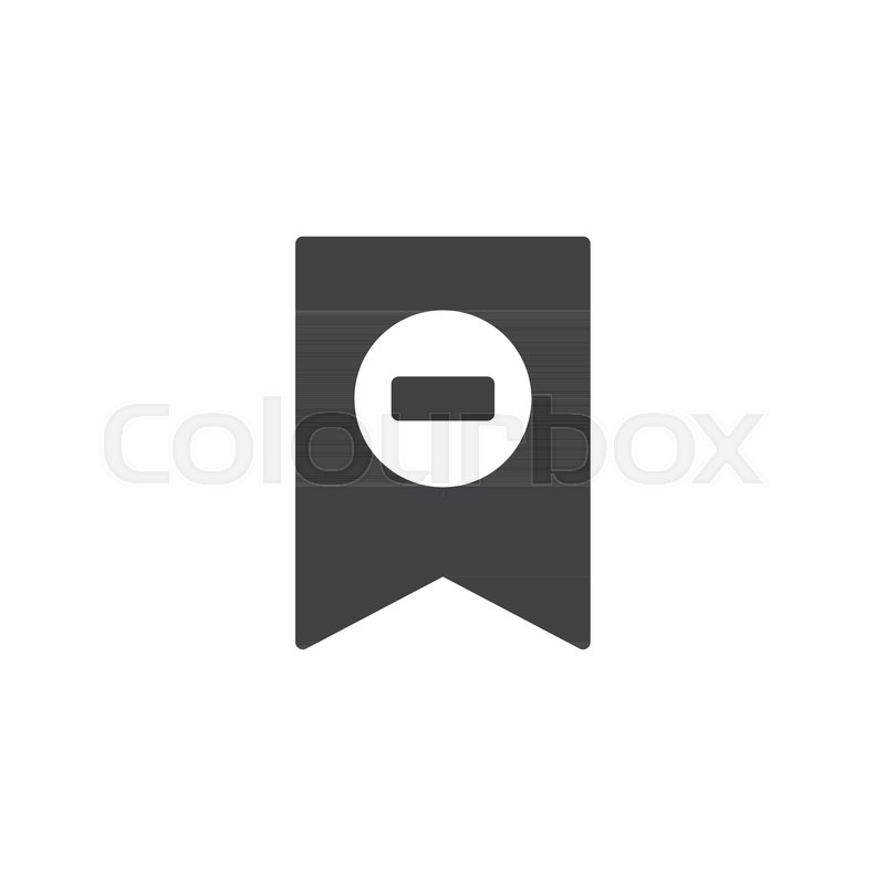 800x800 Remove Bookmark Vector Icon. Filled Flat Sign For Mobile Concept
