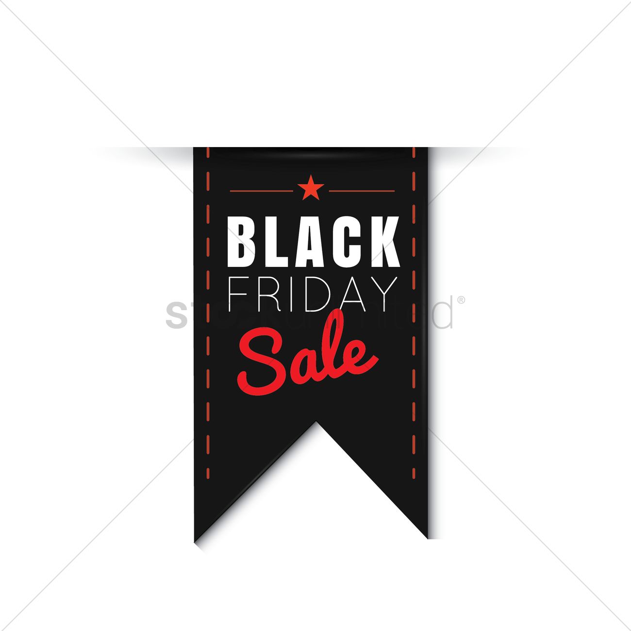 1300x1300 Black Friday Sale Bookmark Vector Image