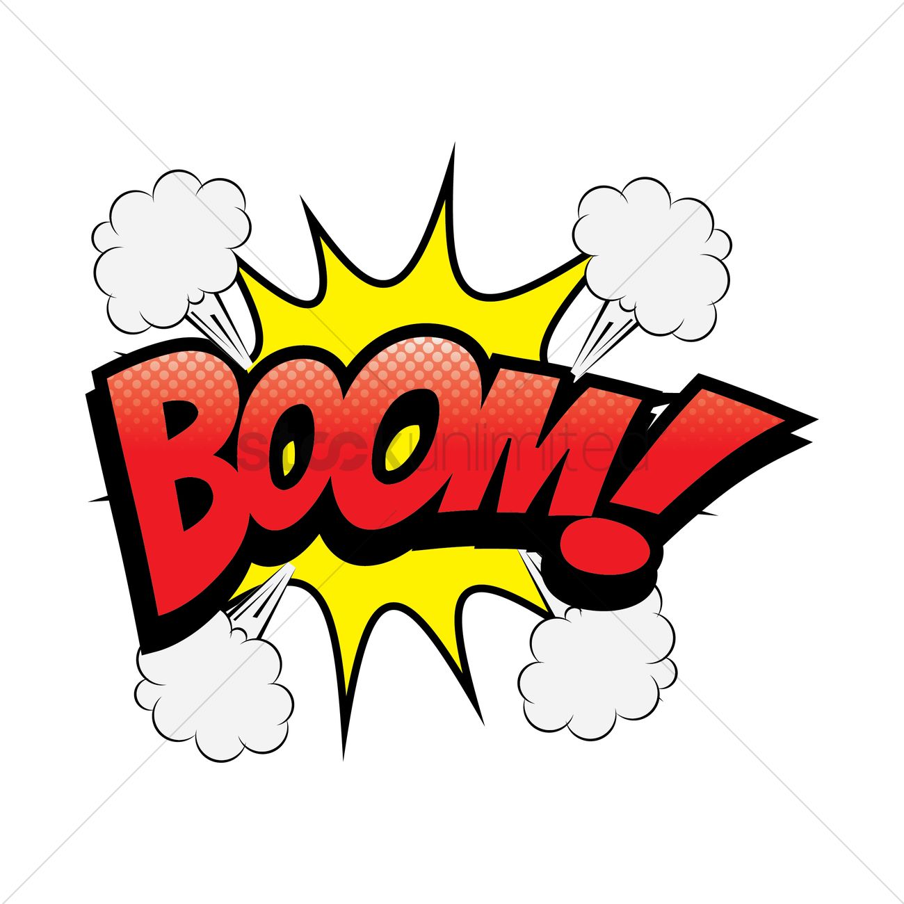1300x1300 Comic Bubble Boom Vector Image