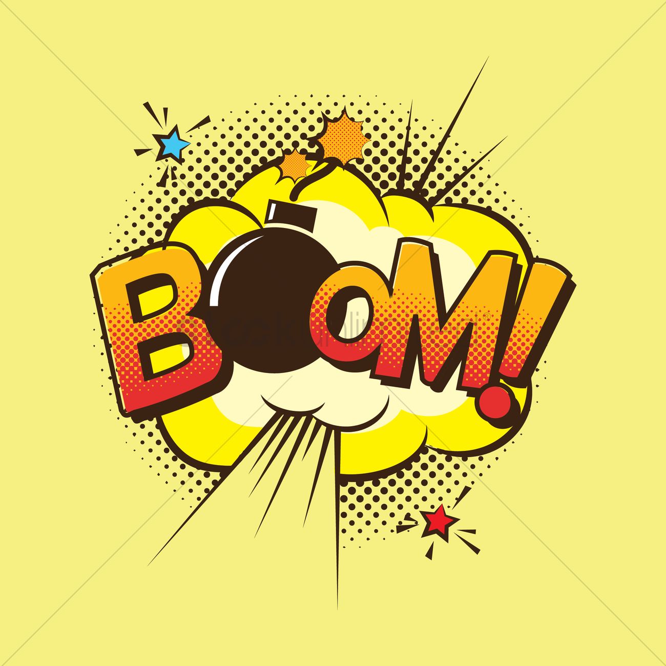 1300x1300 Comic Bubble Boom Vector Image