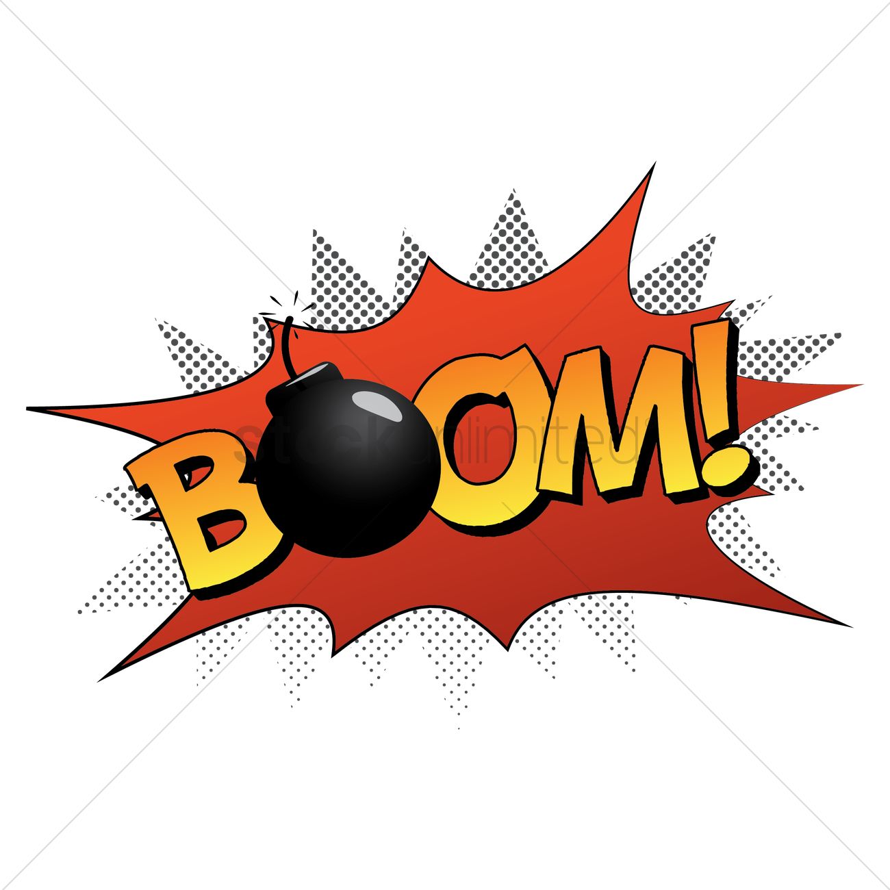 1300x1300 Comic Effect Boom Vector Image