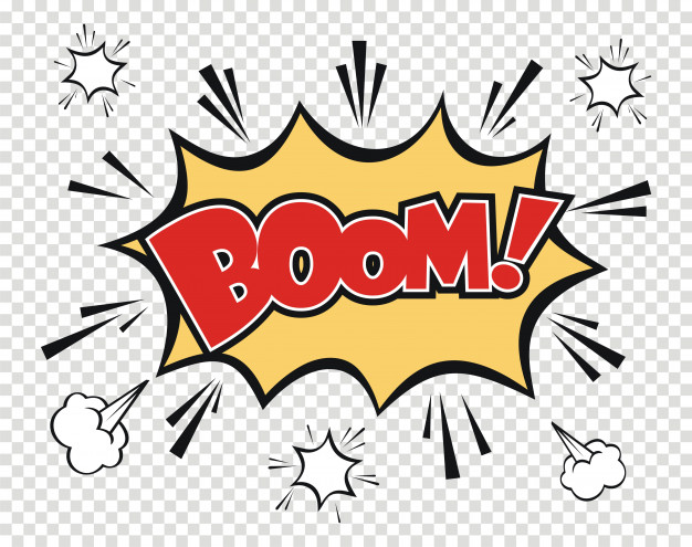 626x495 Freehand Drawn Comic Speech Bubble Cartoon Word Boom Vector