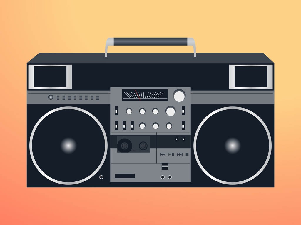 1024x765 Boombox Vector Vector Art Amp Graphics