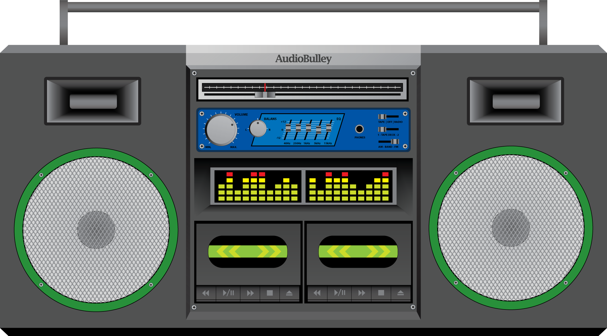 2126x1178 Boombox Clipart Vector Cute Borders, Vectors, Animated, Black And