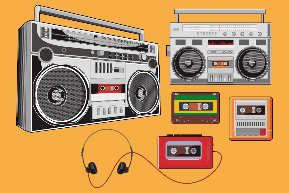 1200x800 Classic Boombox Vector Pack By Ashwork Design Bundles