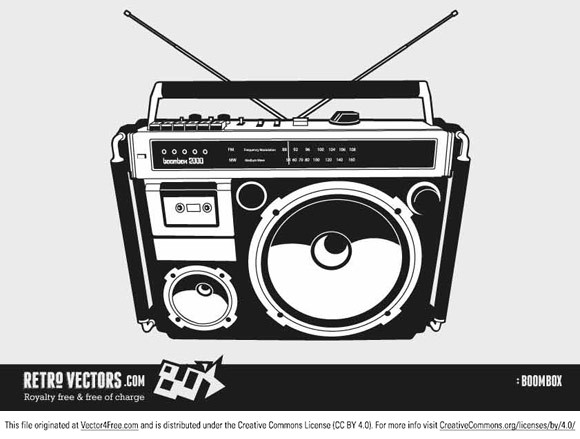580x439 Free Boombox Vector Graphics