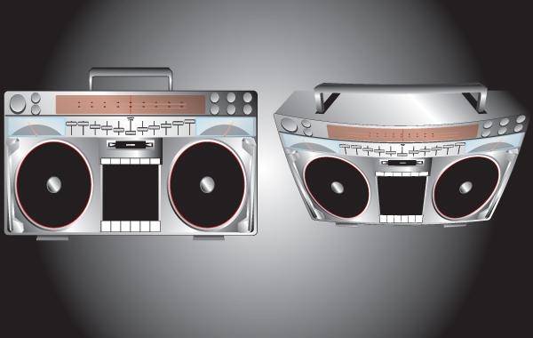 600x380 High Detail Boombox Vector